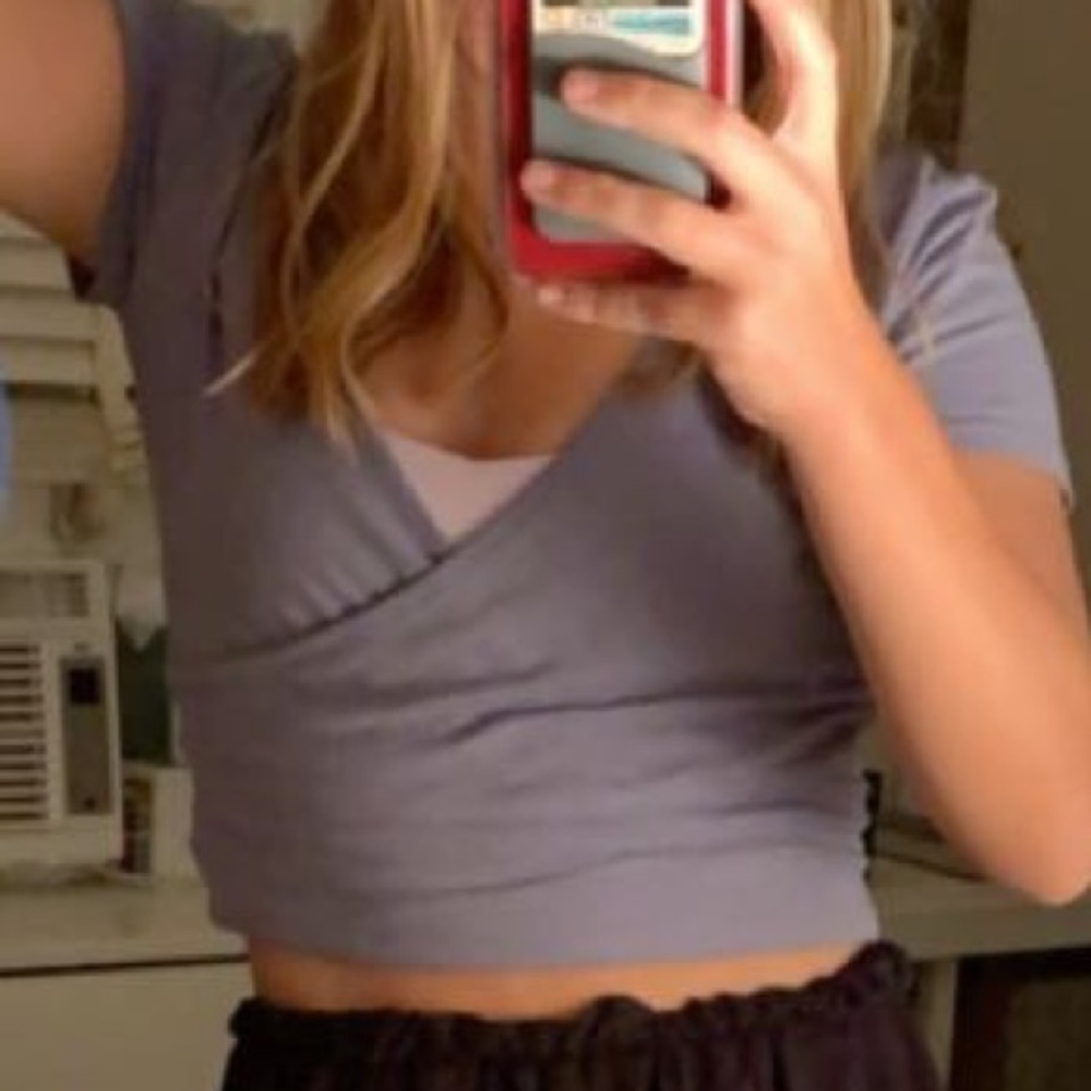 PAC SUN Blue Wrap Top